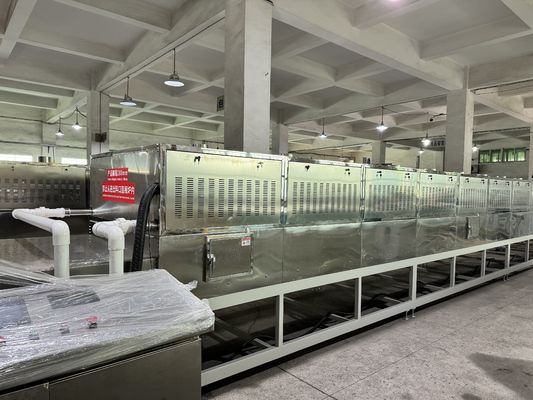 건축 패널 (석고, 시멘트 섬유 보드)의 가속 경화를 위한 연속 마이크로파 건조 라인