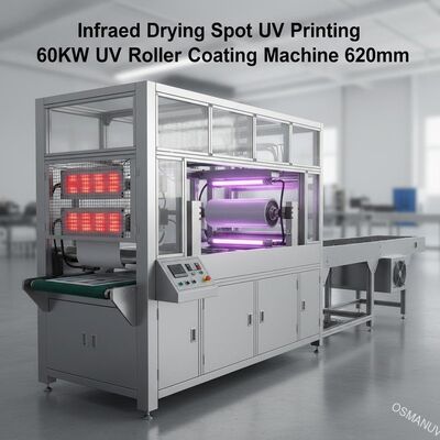 적외선 건조점 Uv 인쇄기, 60KW Uv 롤러 코팅 기계 620mm