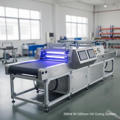 기계 컨베이어 시스템을 치료하는 25KW W1320mm 2 램프 자외선