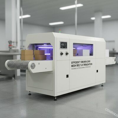 음식 상자 또는 의류 또는 널을 위한 능률적인 10m/Min 2KW 메시 벨트 Uv 조사 기계 컴퓨터 백색