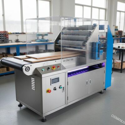 목제 650mm 폭을 위한 반점 롤러 컨베이어 Uv 코팅 기계