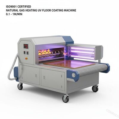 ISO9001 인증된 천연 가스 난방 UV 지면 코팅 기계 0.1 - 1m/min