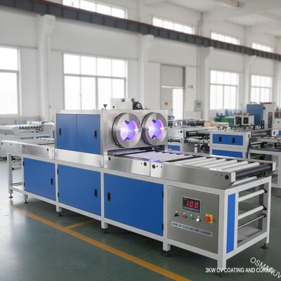 10m/Min 자동 Uv 코팅기기, 3KW 자외선 코팅과 식품보존 처리기