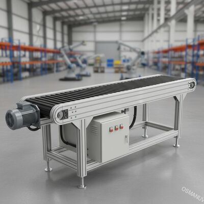 PLC 제어 벨트 컨베이어 시스템 220V 산업 자동화