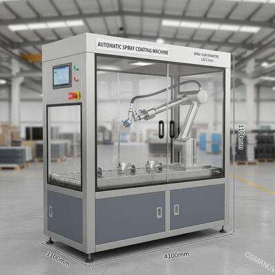1100mm * 410mm * 1100mm 자동 스프레이 코팅 기계 1.0-1.5mm 스프레이 총 직경