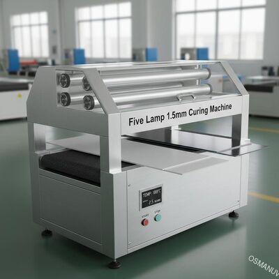 5 램프 1.5mm 경화 기계 Pvc 잎, 칼슘 실리케이트 잎, 알루미늄 잎, 철 잎 표면에 장착