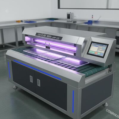 0.2-50mm 두께 UV 경화 기계 8000h 램프 수명 PLC 제어 시스템