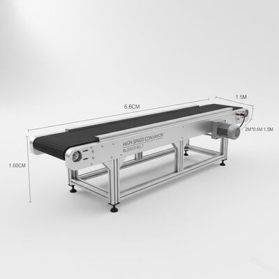 고속 컨베이어 벨트 기계 2m * 0.6m * 1.5m 고무 벨트