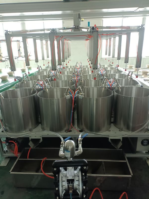 펄프 성형 제품용 내부 스핀 코팅 라인 - 완전 자동 정밀 코팅기