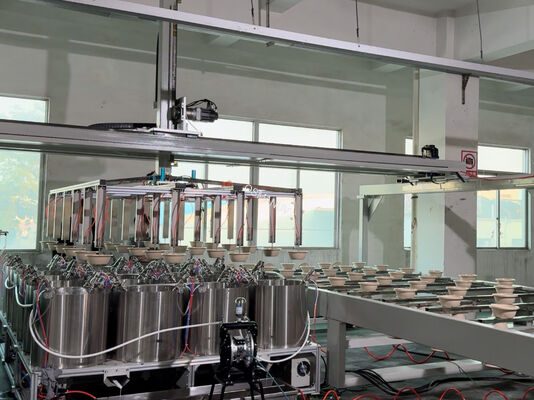 Long Lifespan High Speed Robotic Assembly Pulp Molding Coating Machine 24 Station For Pulp Molded Product