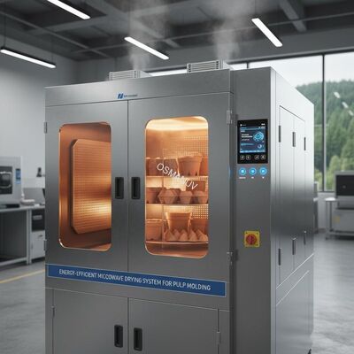Energy-Efficient Microwave Drying System for Pulp Molding: Rapid and Uniform Internal Heating