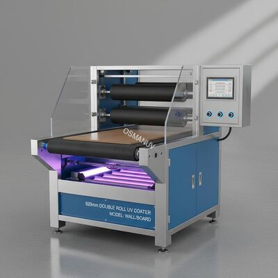 920mm Width Double Roll UV Coater Machine For Wall / Board