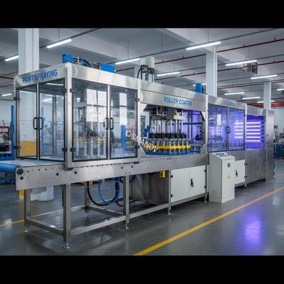 PVC Conveyor Uv Roller Coater / Paint Spraying Machine