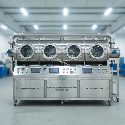 50/60Hz Frequency Microwave Vacuum Drying Equipment with 1-10T/h Capacity