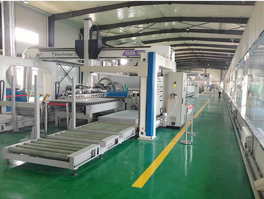 MDF 널 388kw Uv 가벼운 치료 살포 코팅 기계 PLC 통제 칼슘 규산염 널
